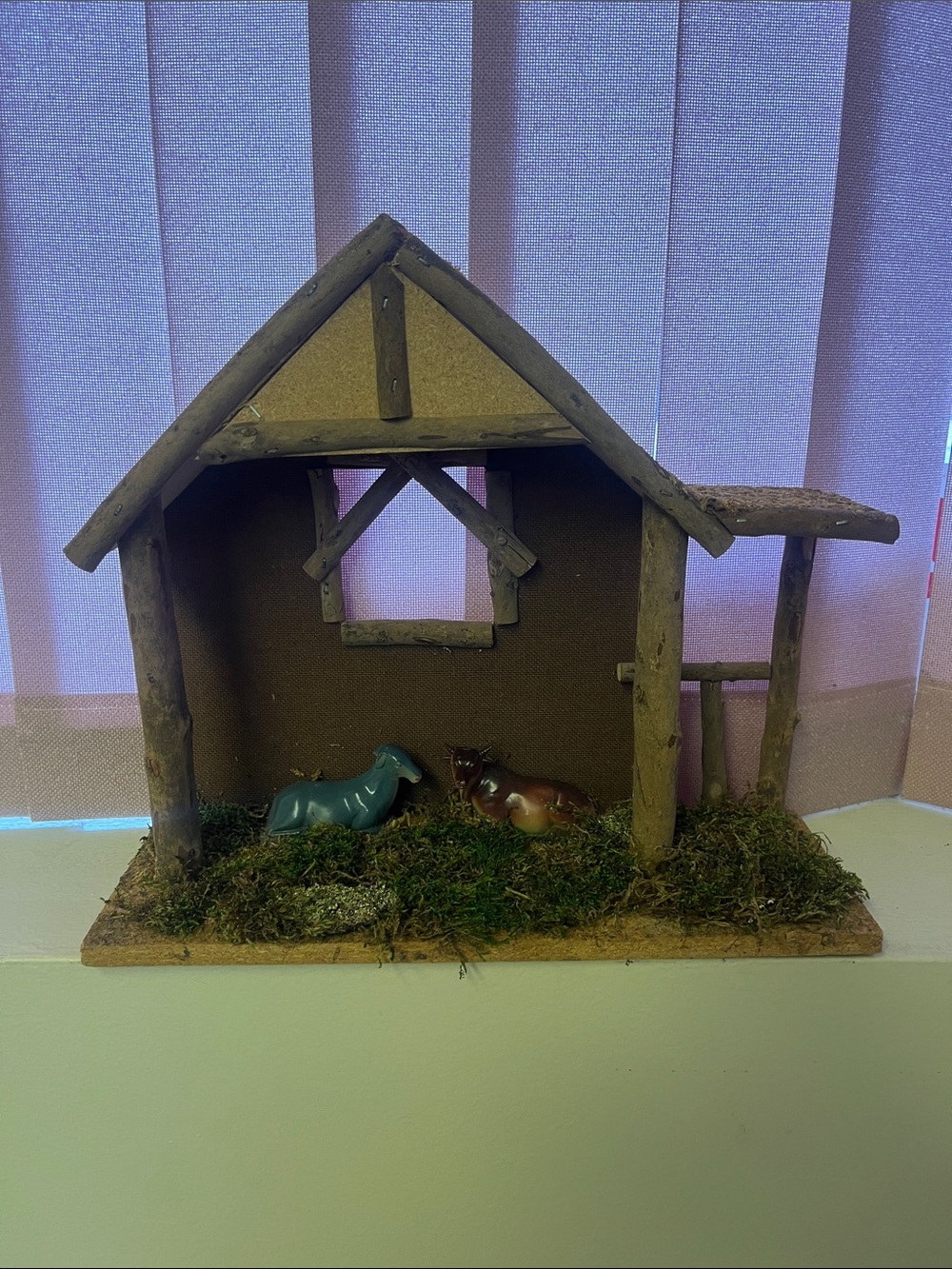Handmade Rustic Nativity Stable